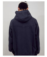  Western Dying Hooded zip-up [ Washed Deep Navy ]