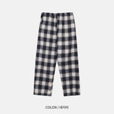 LMN バイチェックベンダブルワイドストリングパンツ (3 colors)