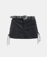 Luna Lace-Up Belt Skirt