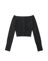 クロップカーディガン (BLACK)