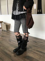 bibi stripe biker shorts