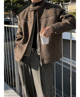 [F/W] ウルフファーバイカージャケット(3color)
