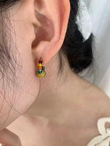 Color beads C earrings