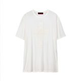 Lace Cross Half T-shirt - IVORY