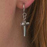 Men's Cross Earring Surgical Steel_CLEF CROSS A EAR