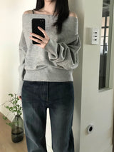 Katie Off-Shoulder Knitwear (3 colors)