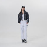 GLOSSY PADDING JUMPER  - BLACK