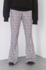 Spandex Leopard Banding Bootcut Pants
