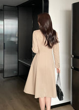 26SS★ Colette Tailored Collar Double Flare One Piece