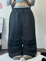 ツーピンタックパラシュートワイドパンツ 🤍🩶🖤4COLOR
