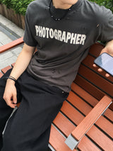 Grapher damage short-sleeved T-shirt 3C