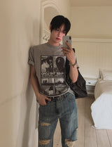 フリーズオーバーフィットプリントショートスリーブTシャツ