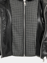 Marlene Leather Mix Hoodie Jacket