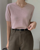 Rune cashmere 半袖ニットウェア