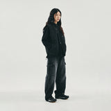 Voyage hooded zip vest / Black