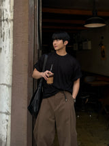 ソフトシグロールアップショートスリーブTシャツ