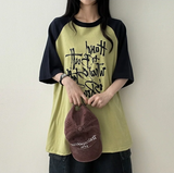 リミンボクシーフィットカラーラグラン半袖Tシャツ