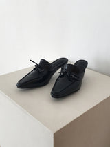 リボンシルエットミュール