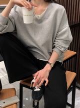 [Lè made] リメイドエブリーVネックスウェットシャツ