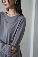 Layered Top Grey