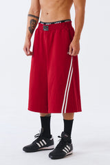 Solid Bermuda Shorts Deep Red