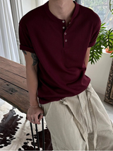 [S/S] Thin golgi henry neck half knit t-shirts(5color)