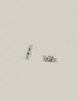 Flowery Wave Post Silver