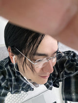 No.0834 geekchic silver glasses
