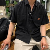 カチオニオンパッチポケット半袖シャツ