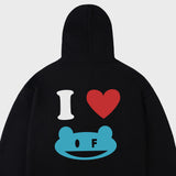 [UNISEX]I LOVE OF Hooded Zip-up