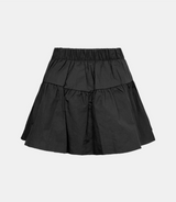 Eyelet Flare Mini Skirt