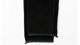 Foton waist banding side incision fleece denim wide pants