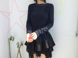 シフォンレイヤードスカート