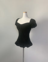 Rudica Puff Frill Top (black)