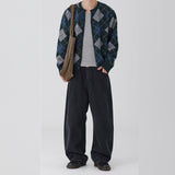 REVIVE ARGYLE CHECK CARDIGAN