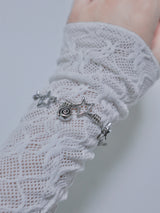 All stainless steel orbit star bracelet