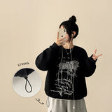 Shio String Ribbed Knit Sweatshirt