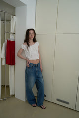 Harbor ribbon blouse_ivory
