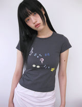 パッチパレードTシャツ (CHARCOAL)