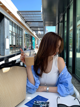 エブリンステッチーモダルUネックスリーブレス / 4カラーズ