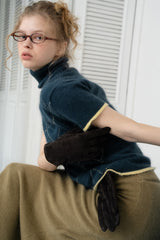 Raccoon knit skirt_olive