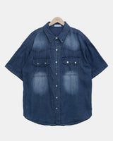 AiKIm Western Denim Short Sleeve Shirt