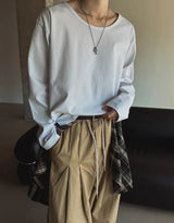 [1+1] ヌーク ベーシック Uネック ロングスリーブ Tシャツ