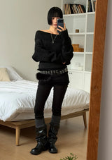 WILD FUR EYELET BELT