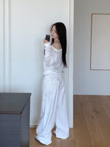 Luri Back Heart Pocket Carpenter Wide Pants 