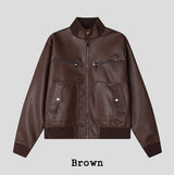 BOD High-neck Leather Jacket