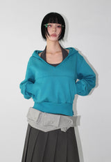 [SET] BUTTON V-HOODIE & HALTER