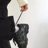 Zon pintuck wide cargo cotton pants