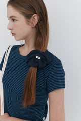 【MADE】 Waffle Scrunchie_Navy