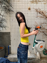 イエローセンス Vネック ノースリーブ Tシャツ